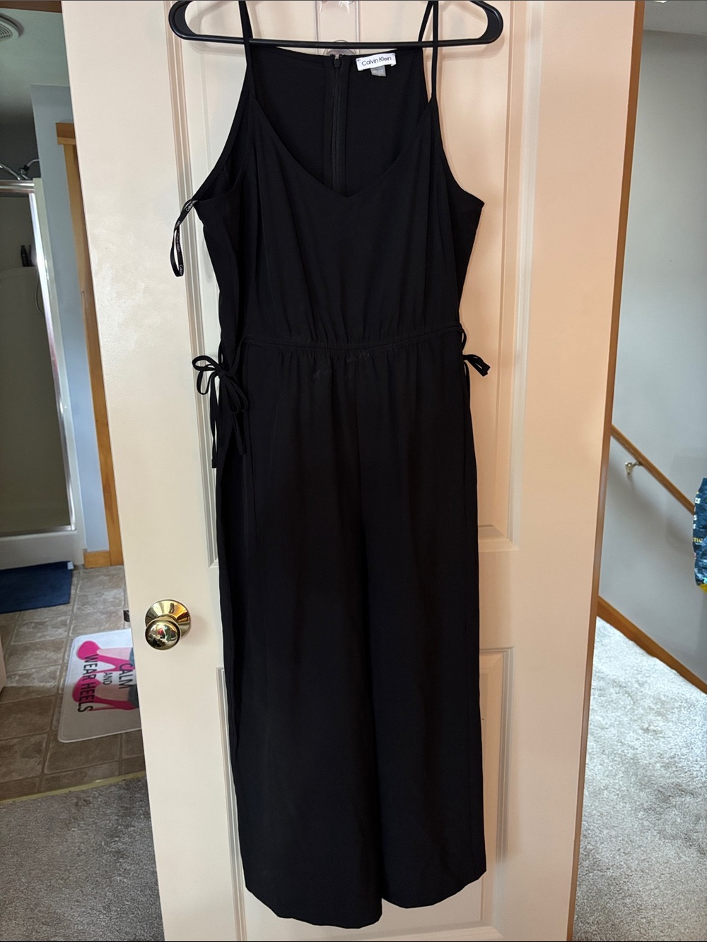 Calvin Klein Black Sleeveless V-Neck pant romper